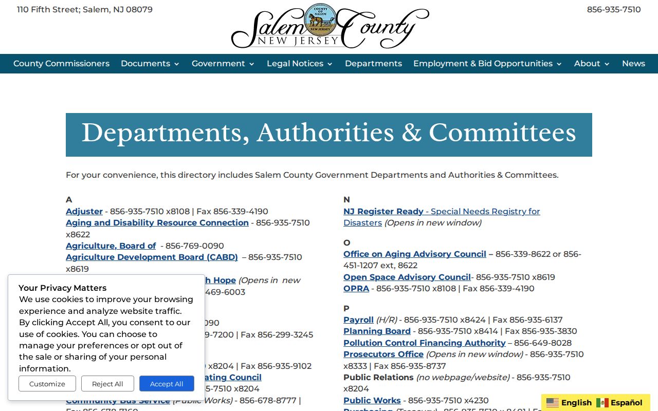 Salem corrections directory for Gloucester County arrest custody