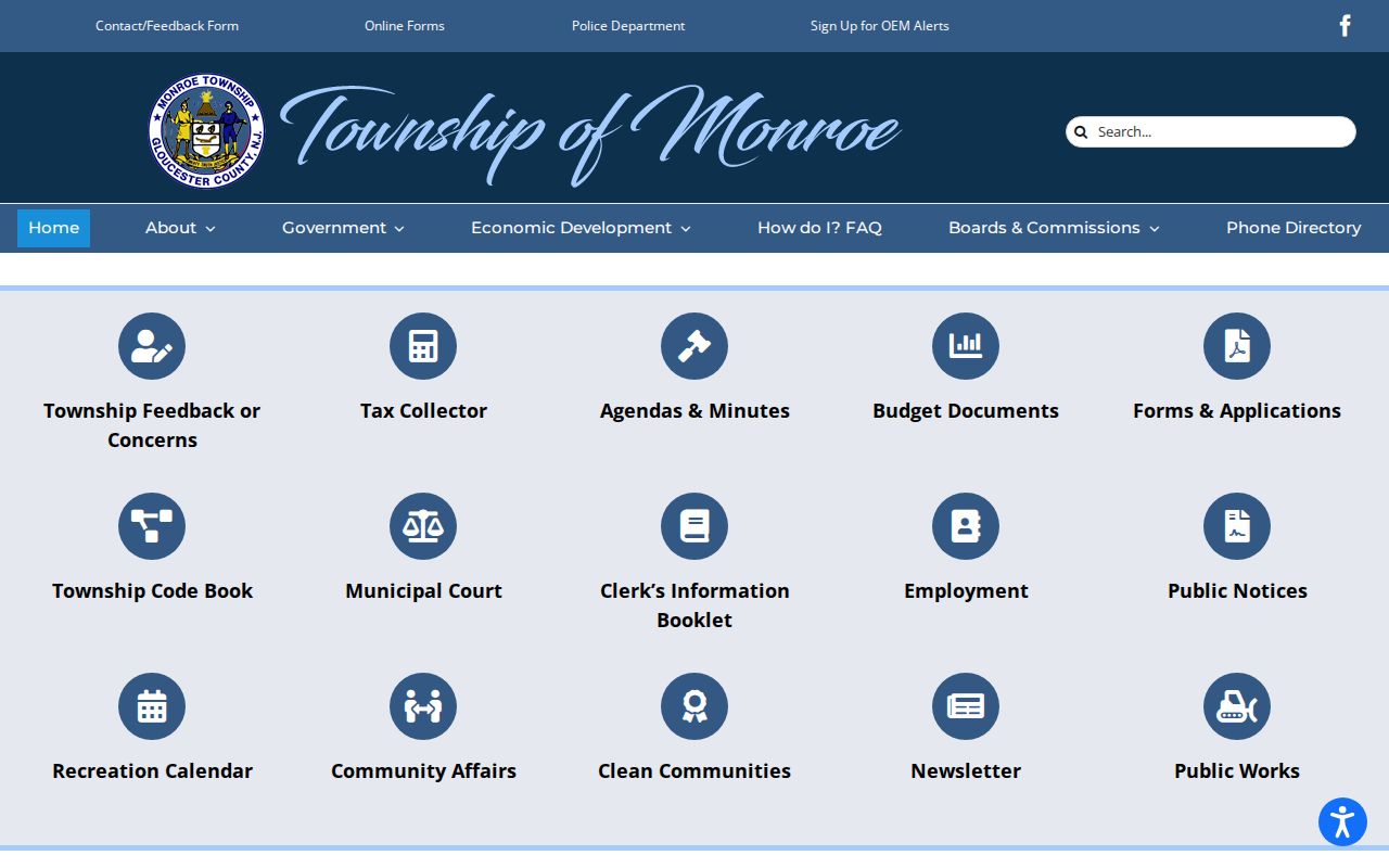 Monroe Township criminal records and Williamstown offices in Gloucester County